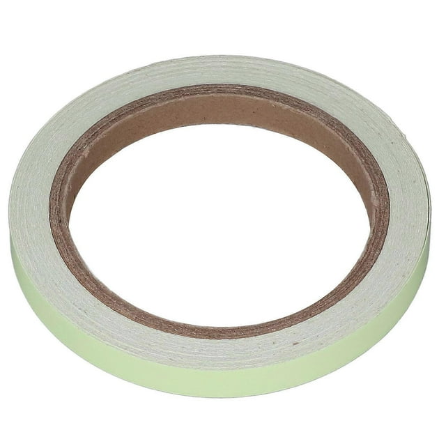 10m Length Glow in The Dark Tape Hard Light Charging Under UV Black Light Fluorescent Tape for Smooth Walls Stairs 10mm/0.39in Width Green
