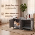 thumbnail image 5 of GIMMYFIVE Handwoven Rattan Cat Litter Box Enclosure, Hidden Cat Washroom Furniture with Mat and S-Hooks, Large, 5 of 9