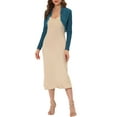 thumbnail image 2 of Allegra K Women's Elegant Ruffle Collar Crop Cardigan Open Front Knitted Shrug Top, 2 of 5