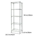 thumbnail image 2 of 5-Tier Wire Shelving Unit, Narrow Kitchen Storage Unit Storage Organizer Rack, Metal Shelf Units, Heavy Duty Garage Rack Shelves for Pantry Closet Kitchen Laundry Organization, 2 of 7