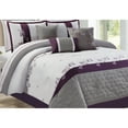 thumbnail image 2 of Safdie & Co. 7-piece Adina Premium Microfiber Double Comforter Set in Purple, 2 of 3