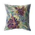 thumbnail image 5 of Lotus Peacock Rose Indoor/Outdoor Fabric Pillow with Zip in Blue Pink18x18, 5 of 5