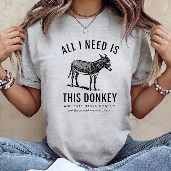 All I Need is This Donkey Vintage Animal T-shirt Sizes S-5XL
