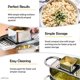 thumbnail image 4 of Stainless Steel Spaetzle Maker | Premium Grade Noodle Maker With Handle for Perfect Sized Spaetzle Dumplings | Fits Over Pots and Pans | Dishwasher Sa, 4 of 4