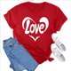 thumbnail image 4 of RKSTN Valentine's Day T Shirts for Women Cotton Oversized Crewneck Heart Graphic Print Short Sleeve Shirt Pullover Tops Womens Casual Valentine Print Round Neck Regular Fits Comfy Summer Tee Shirts, 4 of 8