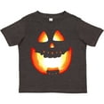 thumbnail image 3 of Inktastic Toothy Grin Pumpkin Face in Orange Glow Boys or Girls Toddler T-Shirt, 3 of 5