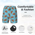 thumbnail image 5 of Haiem Turtle Mens Swim Trunks with Compression Liner 2 in 1 Swimming Shorts Stretch Swimwear Quick Dry,Board Shorts-Large, 5 of 9