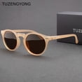 thumbnail image 2 of TUZENGYONG-gafas De Sol polarizadas para hombre y mujer, lentes redondas Vintage, montura De PC, diseñador De marca, gafas De Sol para conducir, UV400 Fivean unisex, 2 of 2