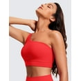 thumbnail image 3 of CRZ YOGA Butterluxe One Shoulder Sports Bras for Women One Strap Low Impact Workout Yoga Tops, 3 of 5