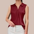 thumbnail image 2 of Women's Solid Color Sleeveless T Shirt Casual Loose Vest Top, 2 of 2