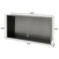 thumbnail image 5 of Logmey 25x13 Inch Stainless Steel Matte Black Bathroom Shower Niche Built-in Wall Shower Shelve, Living room/Bedroom/Kitchen Storage Shelve, 5 of 9