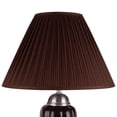 thumbnail image 3 of 27" Tall Ceramic Table Lamp, Urn-Shaped w/ Silver and Espresso finish, Shade, 3 of 5