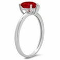 thumbnail image 2 of 2 ct Heart Cut Natural Garnet Solitaire 14K White Gold Womens Engagement Ring, 2 of 6