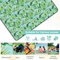thumbnail image 6 of Extra Large(80 "x 80") Picnic Blanket, 3-Layer Thicking Outdoor Camping Blanket, Machine Washable Beach Blanket, Waterproof and Wear-Resistant, Soft and Comfortable(Green Leaves), 6 of 6