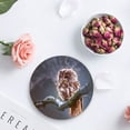 thumbnail image 4 of FMSHPON Owl in The Forest Set of 4 Round Coaster for Drinks, Absorbent Ceramic Stone Coasters Cup Mat with Cork Base for Home Kitchen Room Coffee Table Bar Decor, 4 of 6