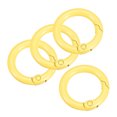 thumbnail image 1 of Unique Bargains Anneaux Toriques Ronds à Ressort, 25 Mm/ 0,98 Pieds Bouton-Pression de Boucle Jaune, Lot de 4, 1 of 5