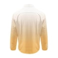 thumbnail image 5 of LNWUY Men's 4 Way Stretch Dress Shirts Gradient Color Long Sleeve Button Down Wrinkle Free Casual Formal Dress Shirt for Men Yellow M, 5 of 5