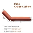 thumbnail image 6 of Orange 2-Pack Outdoor Chaise Lounge Cushions, 5'' Thick Olefin Patio Cushions with Removable Covers, Fade Resistant & Water Resistant Chaise Cushions for Poolside Patio Furniture, Fits 72-74''Lounges, 6 of 10