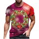thumbnail image 1 of Hombres Casual Christmas Bow-knot Sense Of Atmosphere 3D Impresión digital Pullover Cuello redondo Blusa de manga corta Camiseta Pompotops oipoqjl2510, 1 of 3