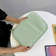 thumbnail image 5 of 11 Inch Tablet Sleeve Case Nylon Protective Pouch with Storage Pockets for 11" Tablets & Laptops Yellow,Green,Black,Khaki 11.81x8.26x0.78in, 5 of 6