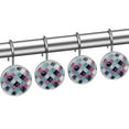 thumbnail image 2 of Ethnic Boho Shower Curtain Hooks（Set of 12）for Home Hotel Shower Rods Bathroom Crystal Glass Print Stainless Steel Round Curtain Hooks, 2 of 5