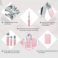 thumbnail image 3 of Nail Clippers and Beauty Tool Portable Set, Stainless Steel Manicure Set 12 in 1,for Home, Workplace, Outdoor Travel, Gift - Pink, 3 of 5