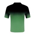 thumbnail image 4 of ZVNAΖH Mens Ombre Print Shirt, Short Sleeve Button Down Lapel Collar Mesh Sport Top, S-3XL, 4 of 6
