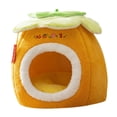 thumbnail image 3 of Casa para gatos con forma de caqui, cálida, de algodón PP, color naranja, accesorio versátil para el invierno, suave, refugio para gatos callejeros, c, 3 of 8