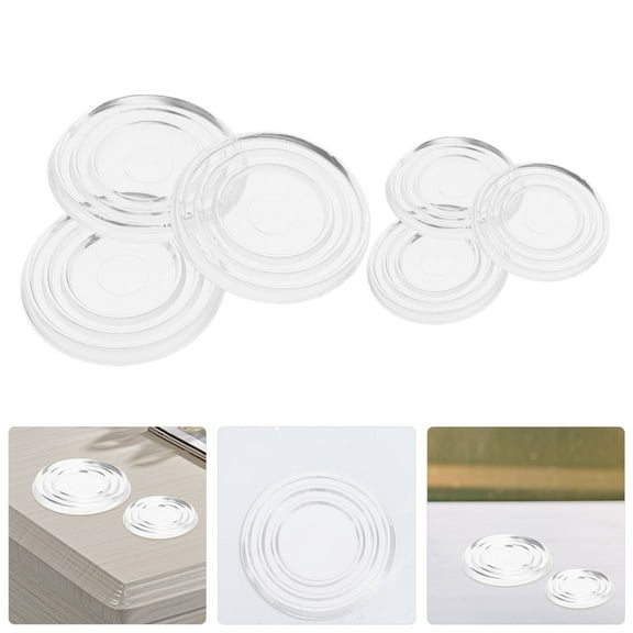 OUNONA 40Pcs Transparent Cabinet Cushion Dots PVC Anti Slip Furniture Pads