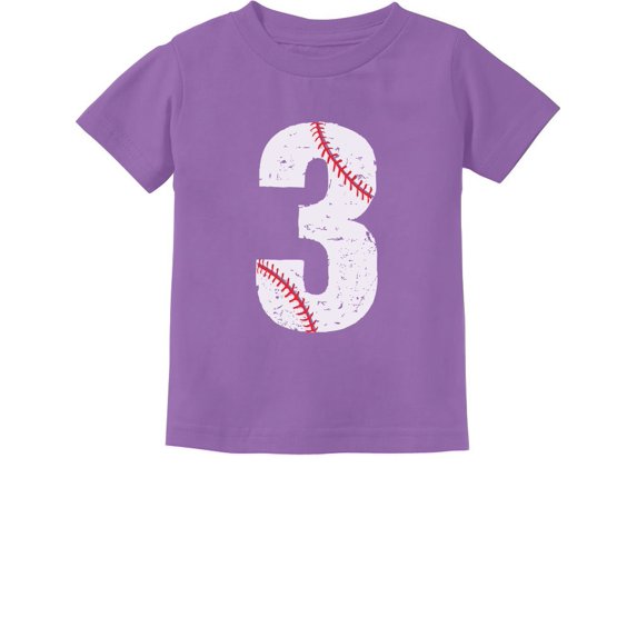 Tstars Boys Unisex 3rd Birthday Gift Baseball Tshirt Birthday Gift for 3 Year Old Birthday Gift for Boys Birthday Gift for Three Year Old Birthday Party B Day Toddler Kids T-Shirt