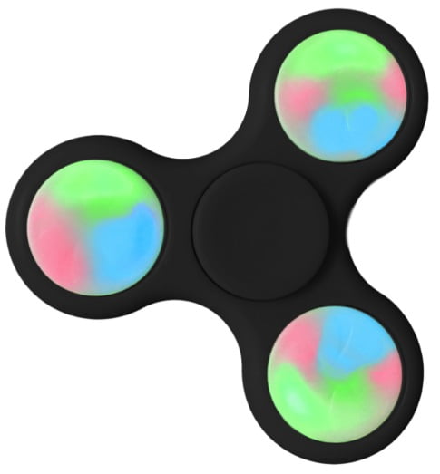 3PCS LED Light with Button For Glow Tri Fidget Hand Spinner EDC Focus Finger Toy 