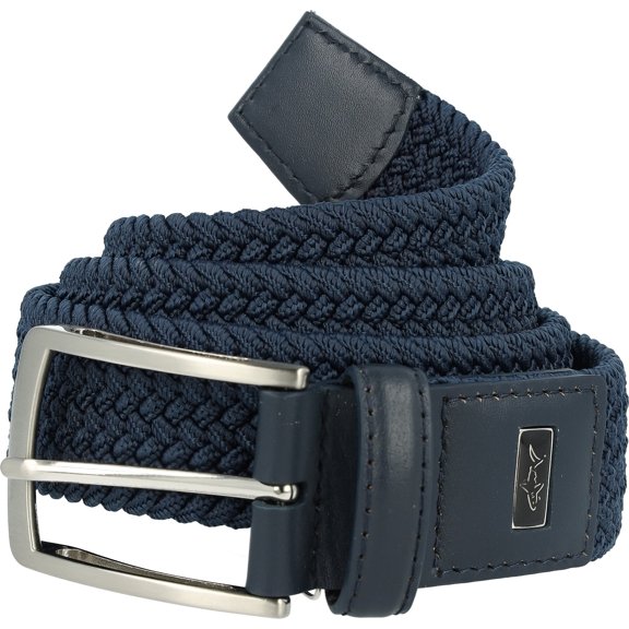 Greg Norman Solid Braided Stretch Navy Men 32w Belt