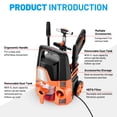 thumbnail image 4 of SPBTAR 4-1 Pressure Washer, 2800PSI 1.7GPM High Pressure Cleaner with Vacuum Cleaner,0° -180° Swivel Joint & Soap Tank for Car/Fences/Driveway/Home/Patio Cleaning, 4 of 11