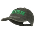 thumbnail image 2 of Irish Embroidered Washed Pigment Dyed Cap - Black OSFM, 2 of 5