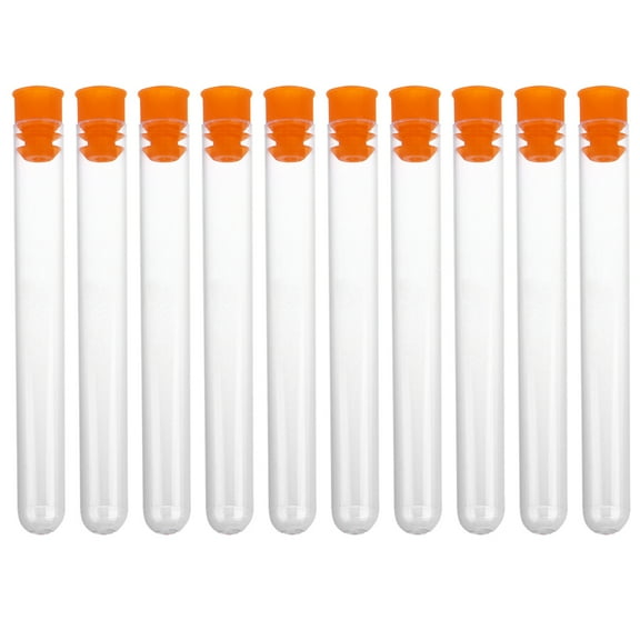 unbranded 50 Pcs Gumball Tubes with Caps Bin Clear Test Tubes 10X1.2cm