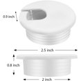 thumbnail image 2 of LAICAIW 2" White Desk Grommet, Plastic Wire Organizers, Computer Cable Hole Cover Plug Cap Insert(5 Pack), 2 of 7