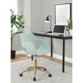 thumbnail image 2 of Margarite Task Chair, Home Office Chair with Wheels, Black Office Chair, Computer Chair, Home Office Desk Chair Comfy, Contemporary Desk Chair (Light Green Fabric), 2 of 6