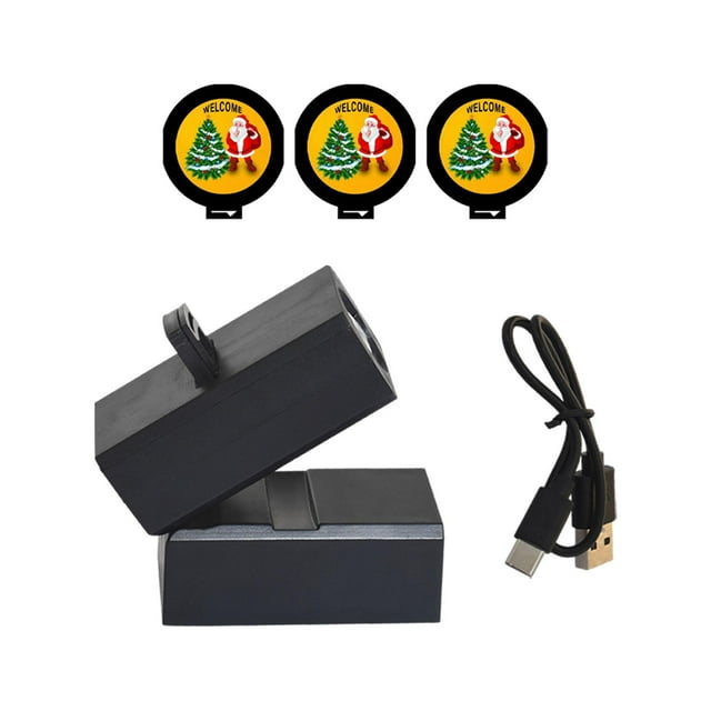 Lumières de Projection de Noël LED Mini Lampe de Projection Décoration USB Photographie avec 3 Films