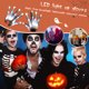thumbnail image 5 of 1 par de guantes luminosos LED que brillan intensamente Halloween esqueleto manopla fiesta Prop (blanco), 5 of 6