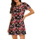 thumbnail image 1 of Fotbe Rose Flowers Bata de Dormir para Mujer con Estampado, Camisón de Algodón de Manga Corta, Ropa de Dormir Casual, 1 of 6