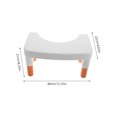 thumbnail image 2 of COMPUKAS Ergonomic White Squatting Stool with Adjustable Height and Footrest for Easy Bathroom Use, 2 of 8