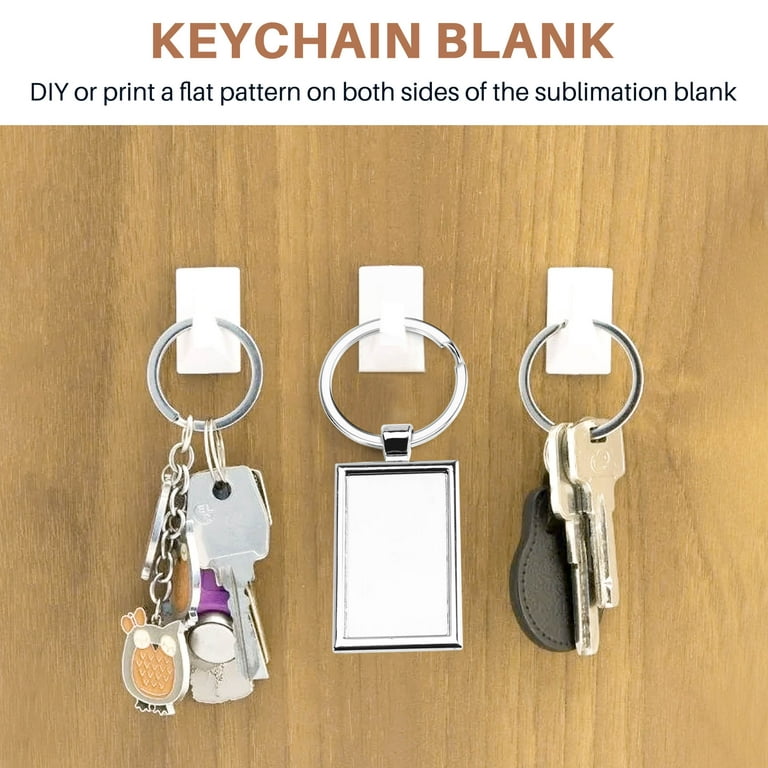 12x Pack_ Sublimation Keychain Blank Metal Keychain Blanks Bag