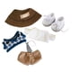 thumbnail image 4 of Conjunto de ropa para muñecos de peluche perfecl con sombrero y zapatos para muñecas de 38cm, 4 of 8