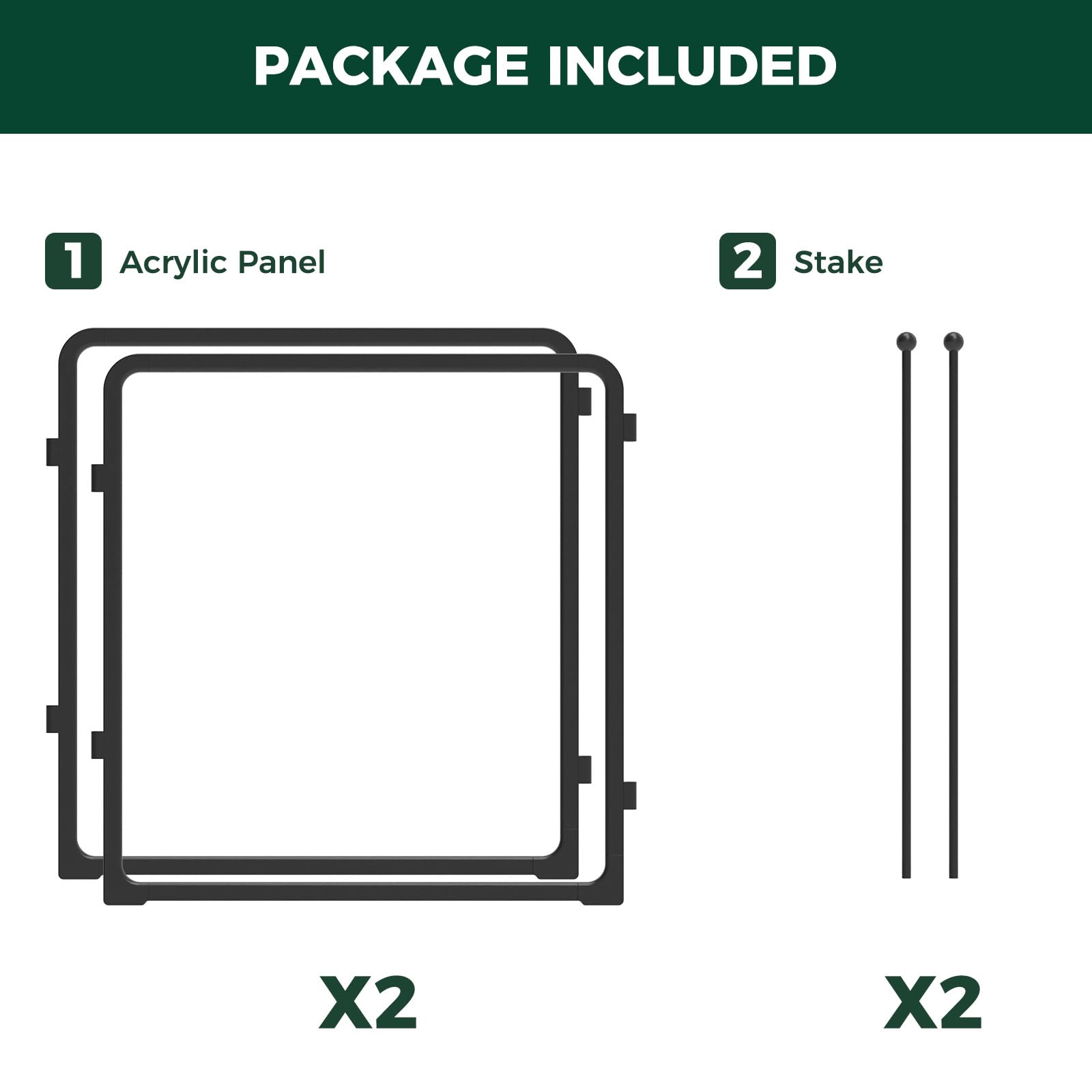 FXW Acrylic & Wire Mesh Indoor Dog Playpen, Heavy Duty 24 Inch 2 Panels Metal Dog Pen for Puppy and Small Dogs, Black│Patented
