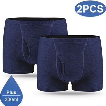 Esfeely Men's Reusable Incontinence Briefs – Soft Cotton Washable Underwear, 80ml Capacity