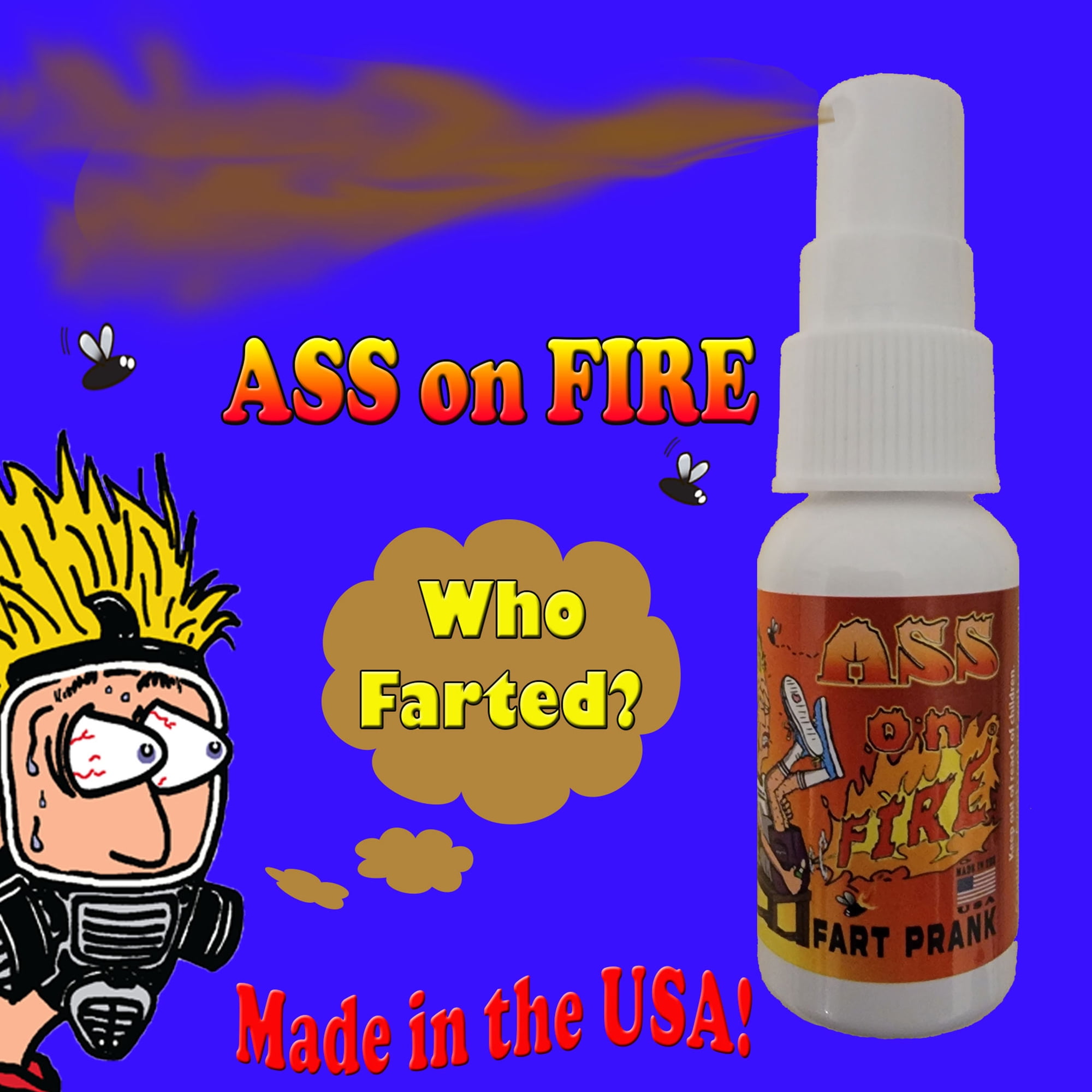 Ass On Fire: Prank Fart Spray, Gag Gift for Adults and Kids, Great For Pranks and A Good Laugh, Extra Strong Poop Spray, Non Toxic, Keep Out Of Reach From Children