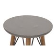 thumbnail image 4 of DecMode Modern Round Wood and Metal Accent Table, 4 of 5