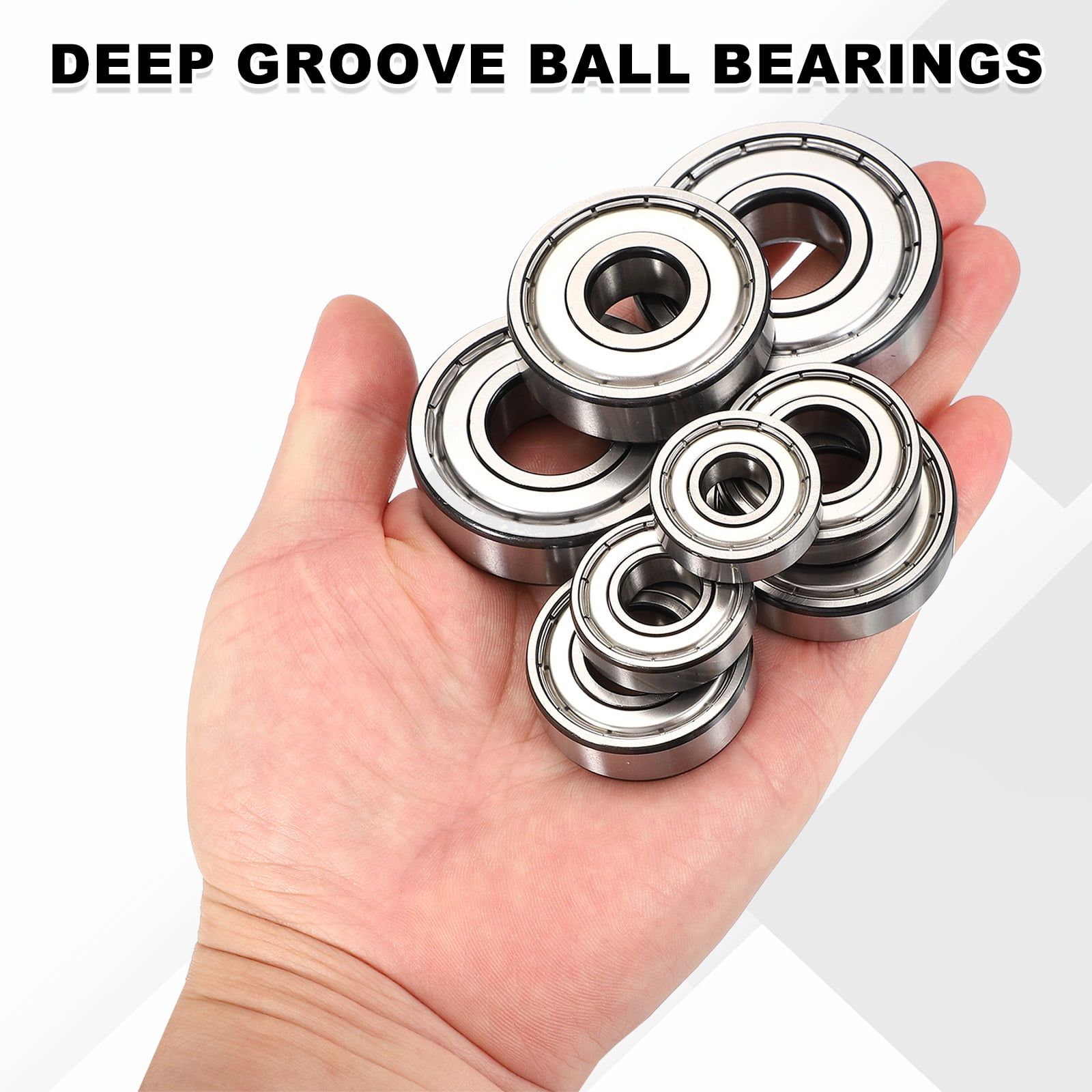Uxcell 1Pcs 6306ZZ Deep Groove Ball Bearings, 30x72x19 mm High Speed Double Metal Shielded Bearing Pre-Lubricated