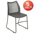thumbnail image 3 of Flash Furniture Hercules Series Adult Air-Vent Back Stacking Waiting Room Chairs, Set of 5, Gray, 3 of 17