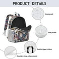 thumbnail image 4 of Beagle Dog Dog and Flower Backpack for School,Cute School Bag,Schoolbag with Adjustable Shoulder Straps & Padded Back,15"x11.42"x5.5", 4 of 6
